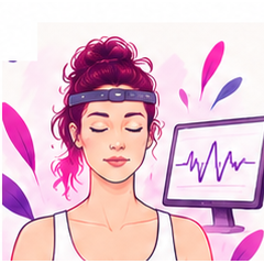 Ilustración de biorresonancia y biofeedback